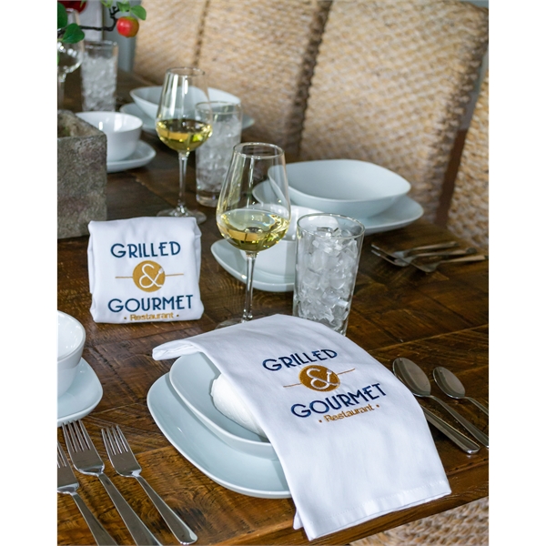 18" x 26" flat woven, hemmed, lint-free 100% cotton tea towel.... from ASI 79750 Pro Towels