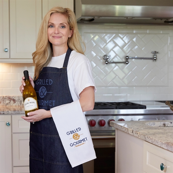 18" x 26" flat woven, hemmed, lint-free 100% cotton tea towel.... from ASI 79750 Pro Towels