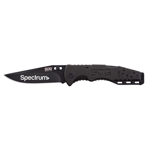 A SOG folding knife designed as a compact pocket knife with... from ASI 46170 Compass Industries Inc