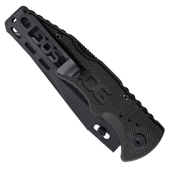 A SOG folding knife designed as a compact pocket knife with... from ASI 46170 Compass Industries Inc