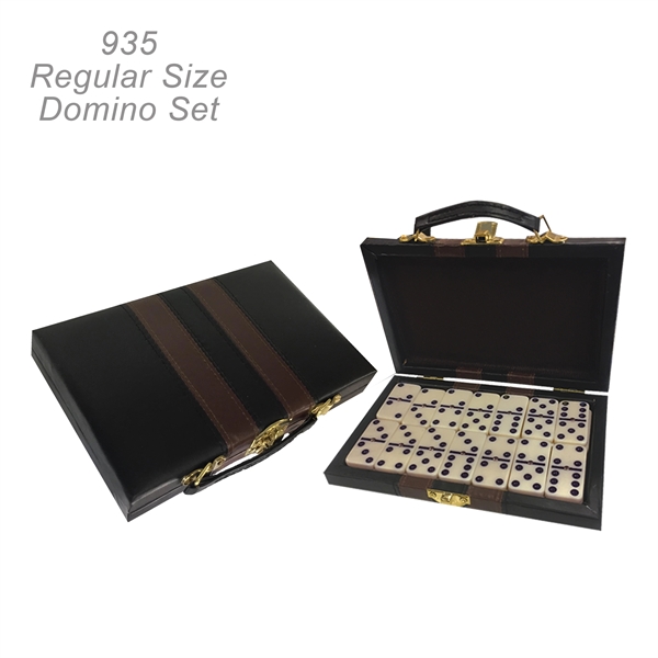 Large domino set, with metal spinners and storage case - Ready... from ASI 45100 Chulani Promotional Products, Inc / Competitive Edge Innovations/Chulani