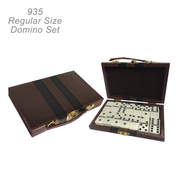 Large domino set, with metal spinners and storage case - Ready... from ASI 45100 Chulani Promotional Products, Inc / Competitive Edge Innovations/Chulani