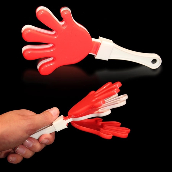 7" plastic orange and black hand clapper noisemaker with handle.... from ASI 42016 Brighter Promotions Inc / Chemical Light™