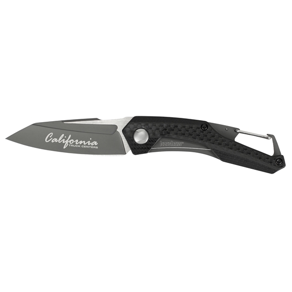 Small folding Kershaw knife with a built in carabiner clip for... from ASI 46170 Compass Industries Inc