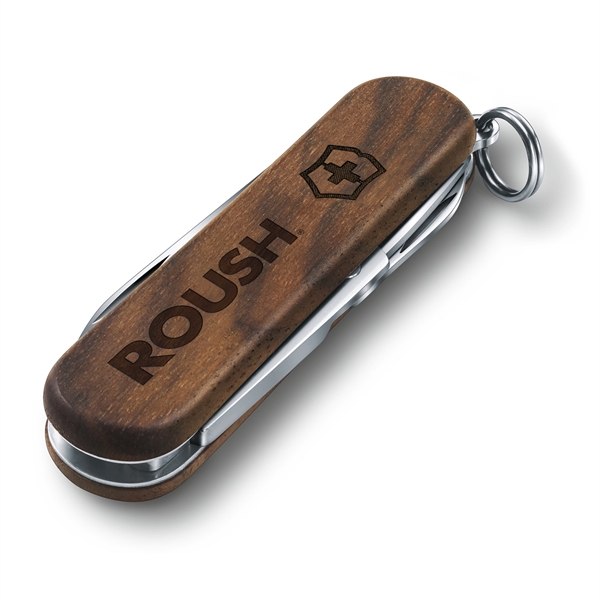 The Classic Swiss Army knife with a walnut wood construction.... from ASI 46170 Compass Industries Inc