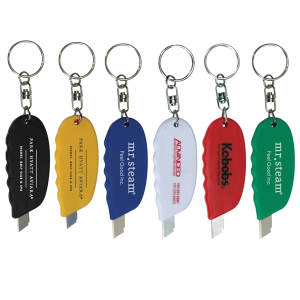 Grip handle keyring with a contoured plastic body and spring-loaded retractable... from ASI 57655 STOPNGO Line