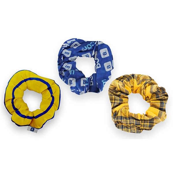 Full-color, full-bleed scrunchie with ability to add hang tag and woven... from ASI 45657 Pop! Promos