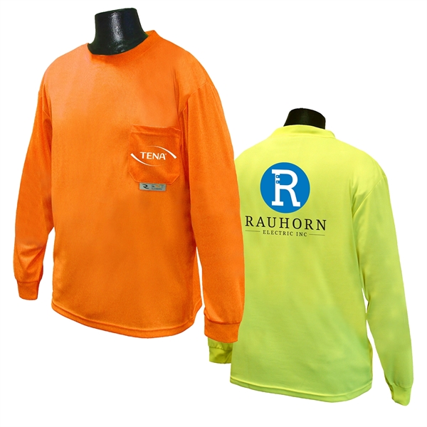 Non-Rated Long Sleeve safety T-shirt with Max-Dri, Moisture Wicking Mesh.... from ASI 46170 Compass Industries Inc