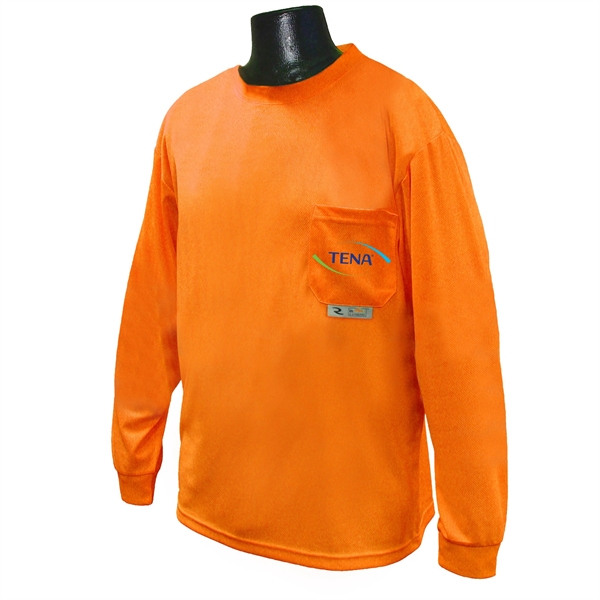 Non-Rated Long Sleeve safety T-shirt with Max-Dri, Moisture Wicking Mesh.... from ASI 46170 Compass Industries Inc
