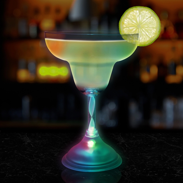 10 oz Light up flashing multicolor LED Glow Drinking Bar margarita... from ASI 42016 Brighter Promotions Inc / Chemical Light™