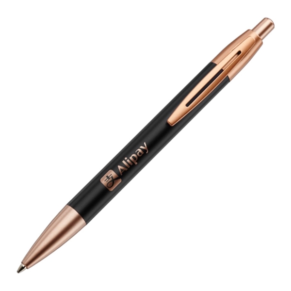 Metal ballpoint pen with rose gold trim.... from ASI 84592 St Regis Group