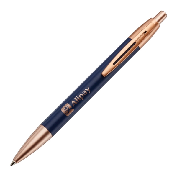 Metal ballpoint pen with rose gold trim.... from ASI 84592 St Regis Group