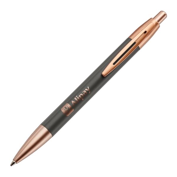 Metal ballpoint pen with rose gold trim.... from ASI 84592 St Regis Group