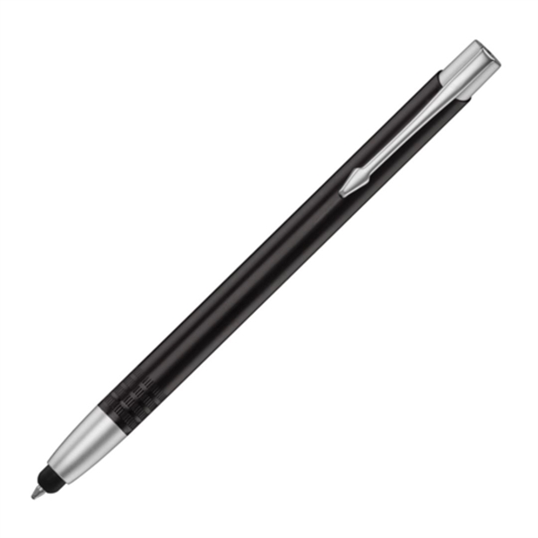 Aluminum click-action ballpoint pen with stylus.... from ASI 84592 St Regis Group