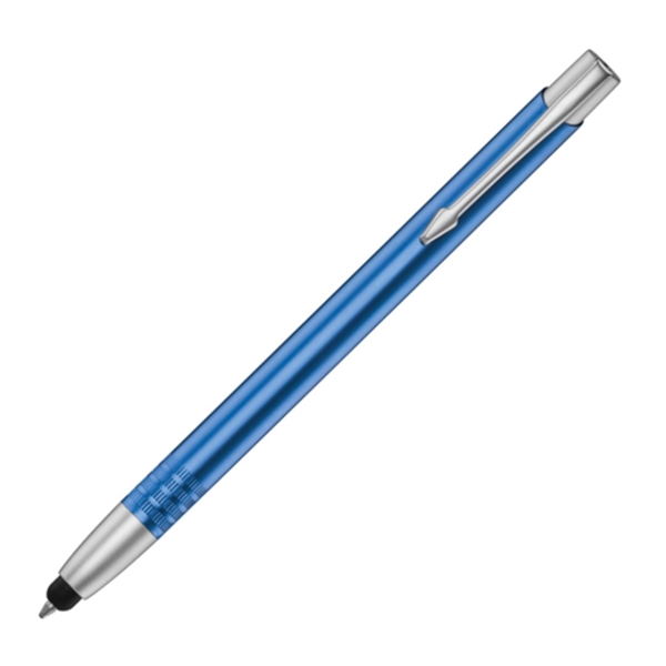 Aluminum click-action ballpoint pen with stylus.... from ASI 84592 St Regis Group