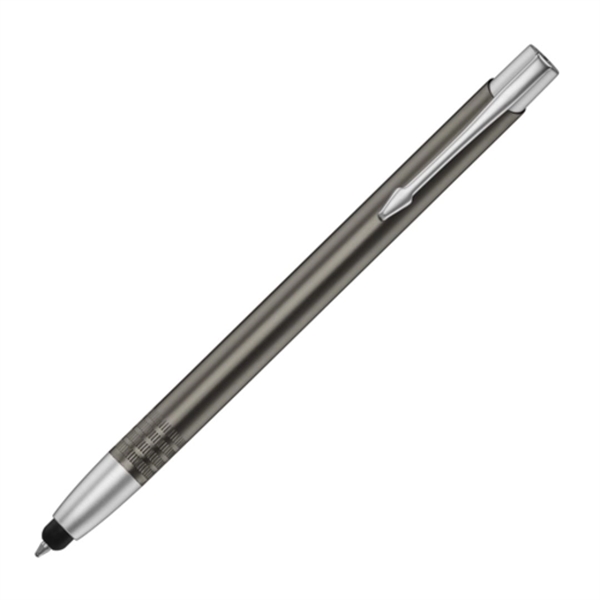 Aluminum click-action ballpoint pen with stylus.... from ASI 84592 St Regis Group