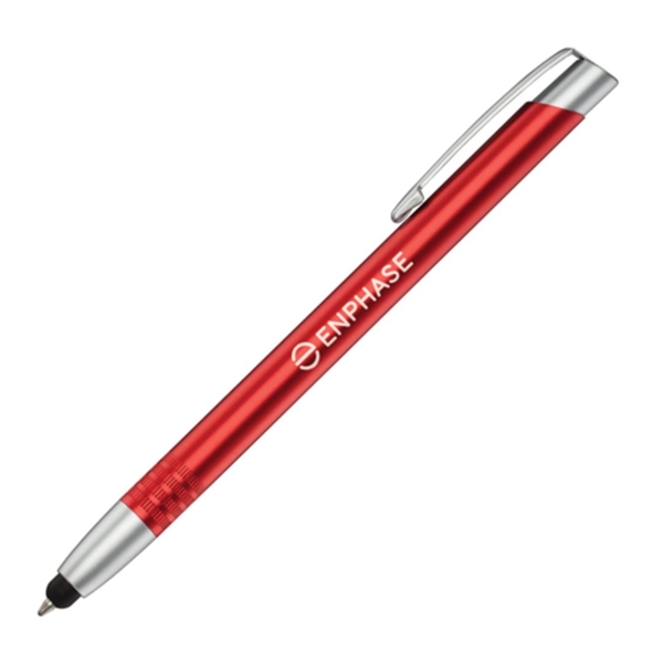 Aluminum click-action ballpoint pen with stylus.... from ASI 84592 St Regis Group