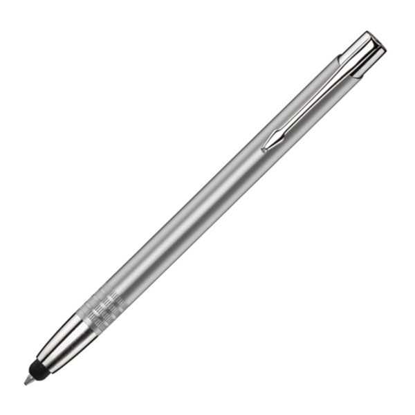 Aluminum click-action ballpoint pen with stylus.... from ASI 84592 St Regis Group