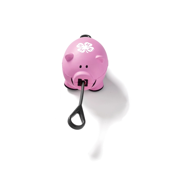 Slingshot pig toy made of squeezable material with an elastic, easy-to-launch... from ASI 63549 Jornik Manufacturing Corp / Jornik