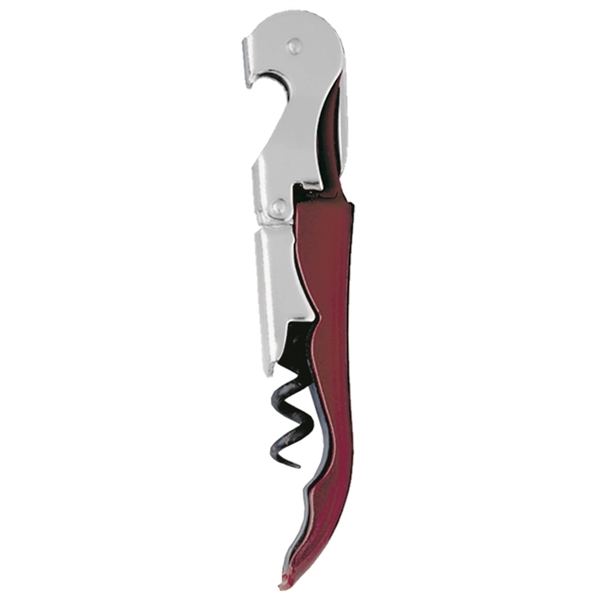Waiter's corkscrew that features a contoured steel handle and a serrated... from ASI 55450 Franmara Inc