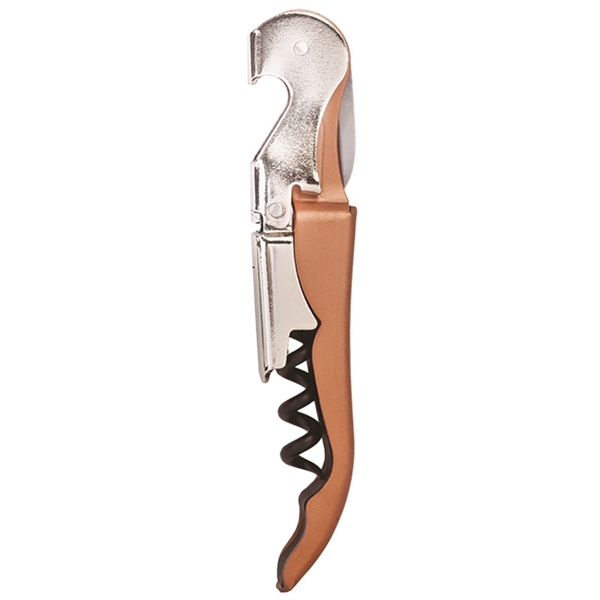Waiter's corkscrew that features a contoured steel handle and a serrated... from ASI 55450 Franmara Inc