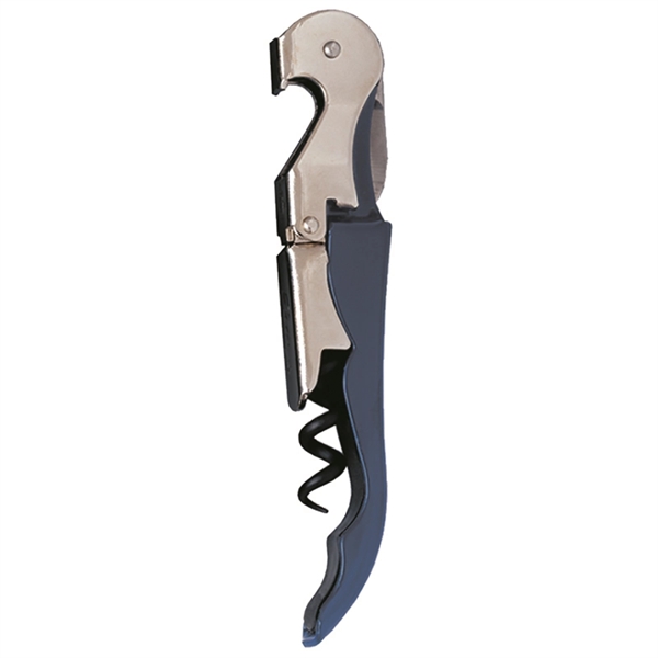 Waiter's corkscrew that features a contoured steel handle and a serrated... from ASI 55450 Franmara Inc