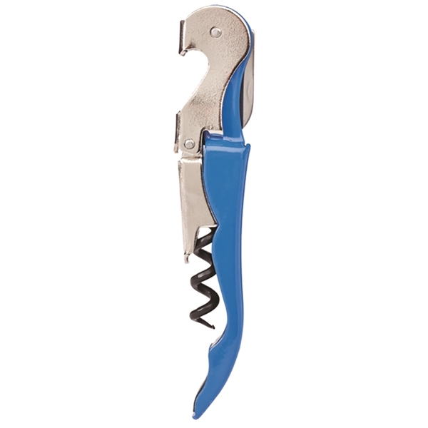 Waiter's corkscrew that features a contoured steel handle and a serrated... from ASI 55450 Franmara Inc