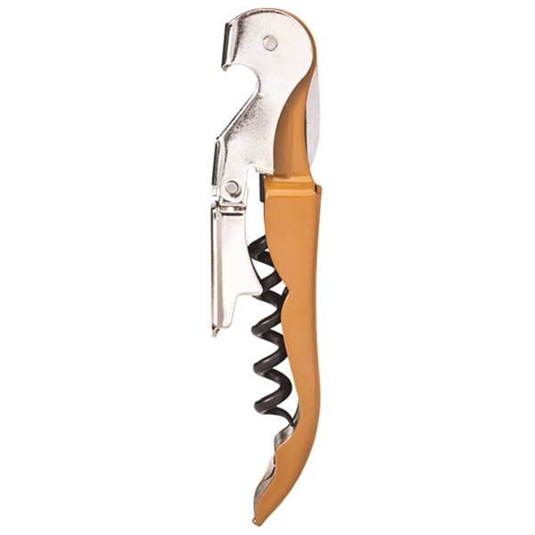 Waiter's corkscrew that features a contoured steel handle and a serrated... from ASI 55450 Franmara Inc