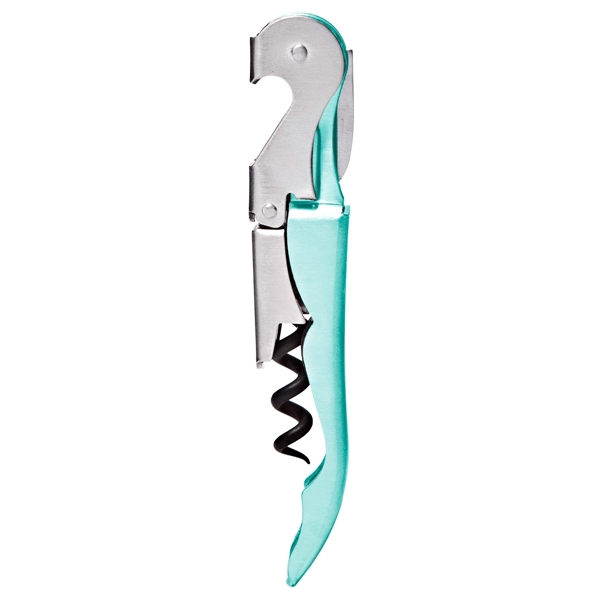 Waiter's corkscrew that features a contoured steel handle and a serrated... from ASI 55450 Franmara Inc
