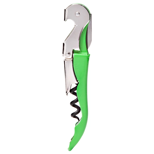 Waiter's corkscrew that features a contoured steel handle and a serrated... from ASI 55450 Franmara Inc