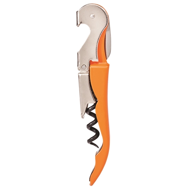 Waiter's corkscrew that features a contoured steel handle and a serrated... from ASI 55450 Franmara Inc