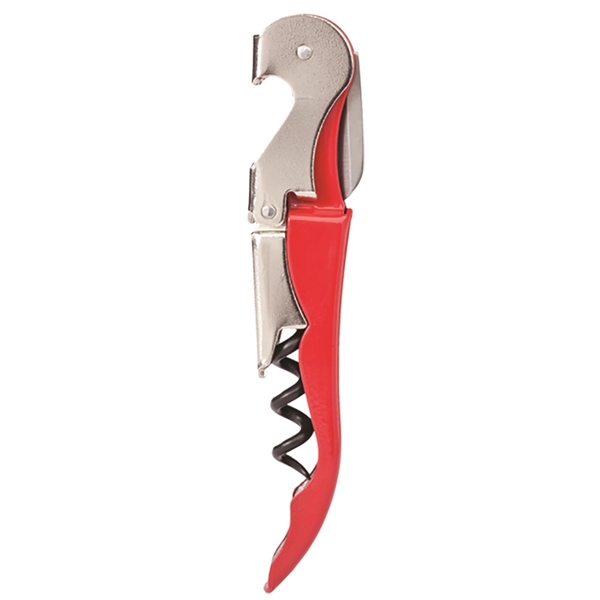 Waiter's corkscrew that features a contoured steel handle and a serrated... from ASI 55450 Franmara Inc