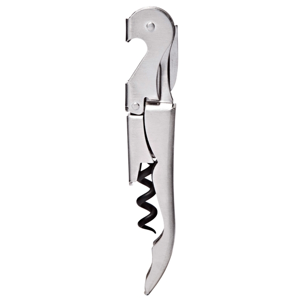 Waiter's corkscrew that features a contoured steel handle and a serrated... from ASI 55450 Franmara Inc