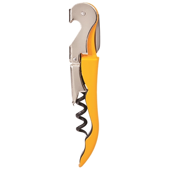 Waiter's corkscrew that features a contoured steel handle and a serrated... from ASI 55450 Franmara Inc
