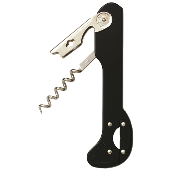 Waiter's corkscrew with a standard lever, floating axis design and "FOILKUT"... from ASI 55450 Franmara Inc