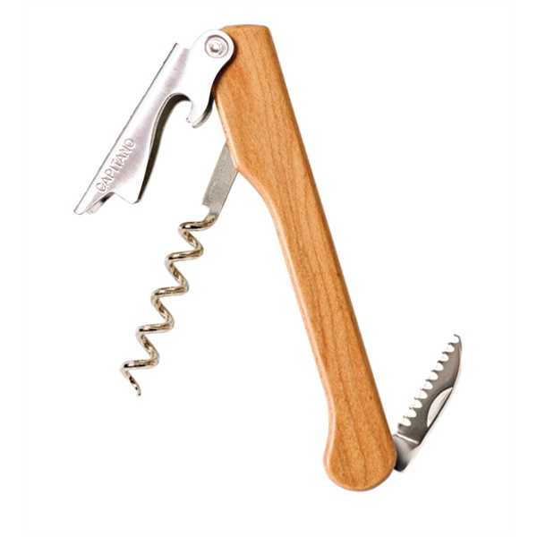 5 3/8" Capitano® Waiter's corkscrew with extra-long oak handle for increased... from ASI 55450 Franmara Inc