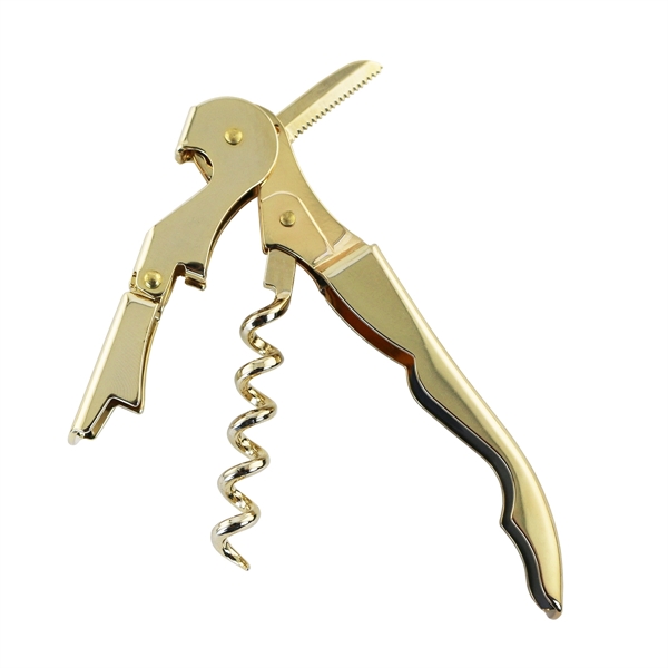 Double-lever waiter's corkscrew with fully plated metals over a stainless steel... from ASI 55450 Franmara Inc