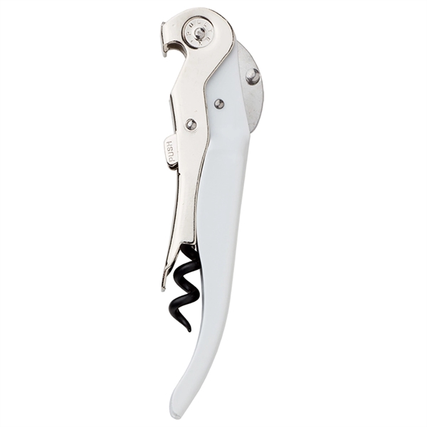 Spring-loaded, waiter's corkscrew that features a hinged first lever.... from ASI 55450 Franmara Inc