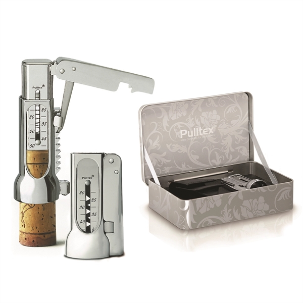 Waiter's corkscrew with chrome-plating, unique extracting system and leather pouch.... from ASI 55450 Franmara Inc