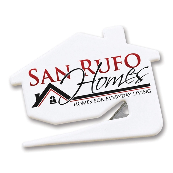 House shaped plastic letter opener with a metal blade.... from ASI 79896 Promo Plastik / Promo Plastik