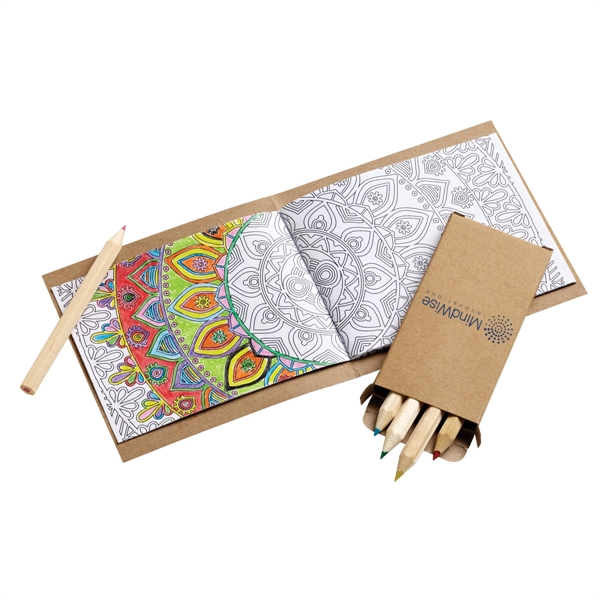 4 1/4" x 3 1/2" 32-page adult coloring book with stock... from ASI 63549 Jornik Manufacturing Corp / Jornik