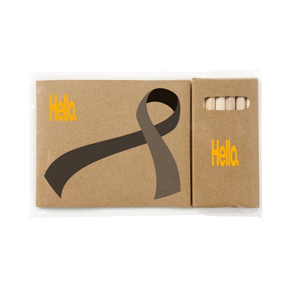 4 1/4" x 3 1/2" Kraft paper awareness ribbon 32-page adult... from ASI 63549 Jornik Manufacturing Corp / Jornik
