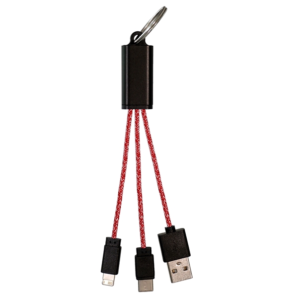Ridge 3-in-1 Charging Cable Keychain... from ASI 30208 A P Specialties / AP Specialties