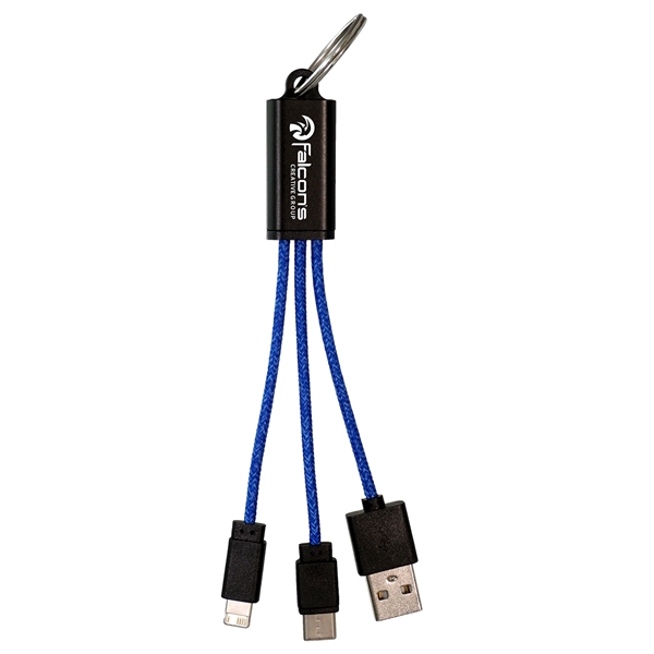 Ridge 3-in-1 Charging Cable Keychain... from ASI 30208 A P Specialties / AP Specialties
