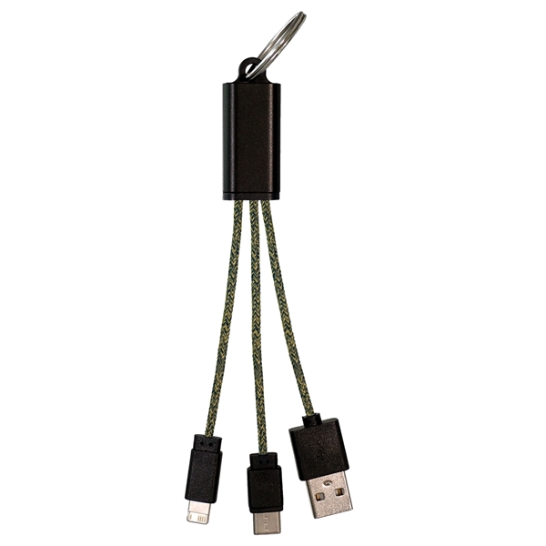 Ridge 3-in-1 Charging Cable Keychain... from ASI 30208 A P Specialties / AP Specialties