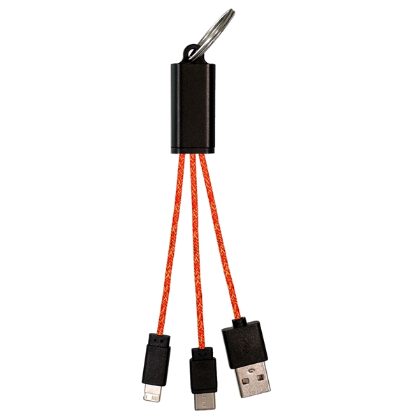 Ridge 3-in-1 Charging Cable Keychain... from ASI 30208 A P Specialties / AP Specialties