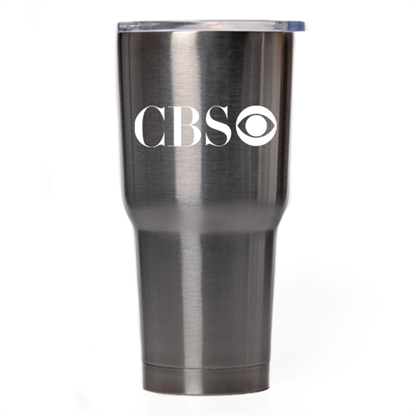 30 oz stainless steel vacuum insulated mug with lid... from ASI 40544 Binaco