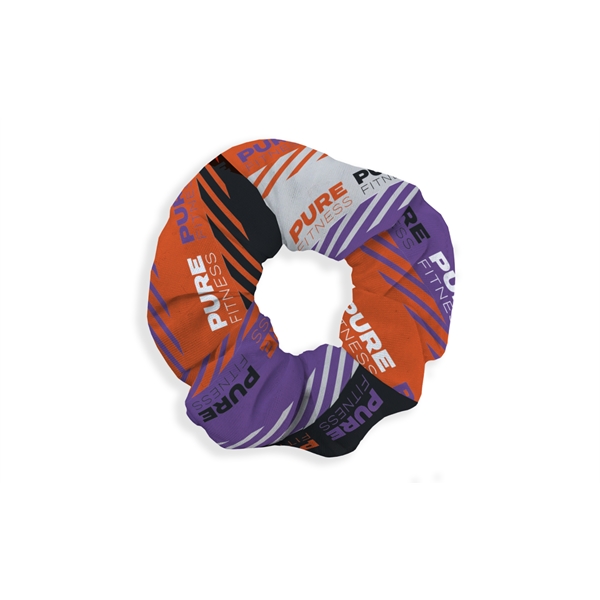 Full-color, full-bleed scrunchie with ability to add hang tag and woven... from ASI 45657 Pop! Promos