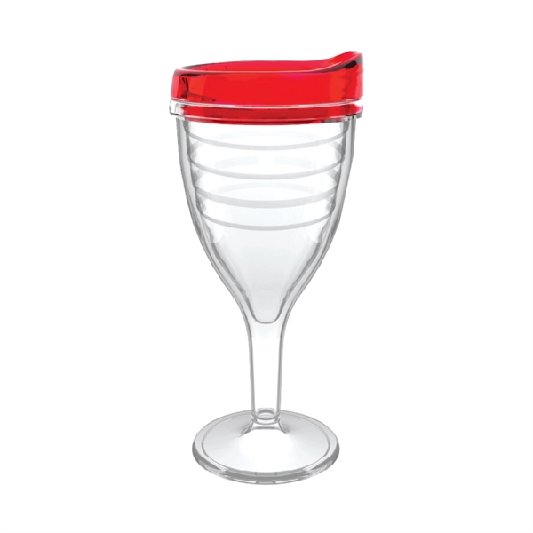12 oz. double-wall insulated SAN plastic Double Wall Wine Goblet.... from ASI 73871 Next Promotions LLC
