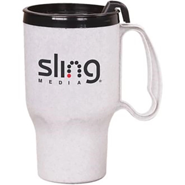 16oz. double-wall insulated polypropylene Roadster Mug. Includes spill-resistant, snap-on lid with... from ASI 73871 Next Promotions LLC
